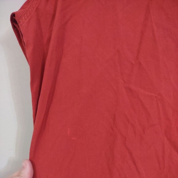 Cinch Shirt Large Solid Orange Button Up Long Sleeve Casual Western Men - Picture 6 of 7